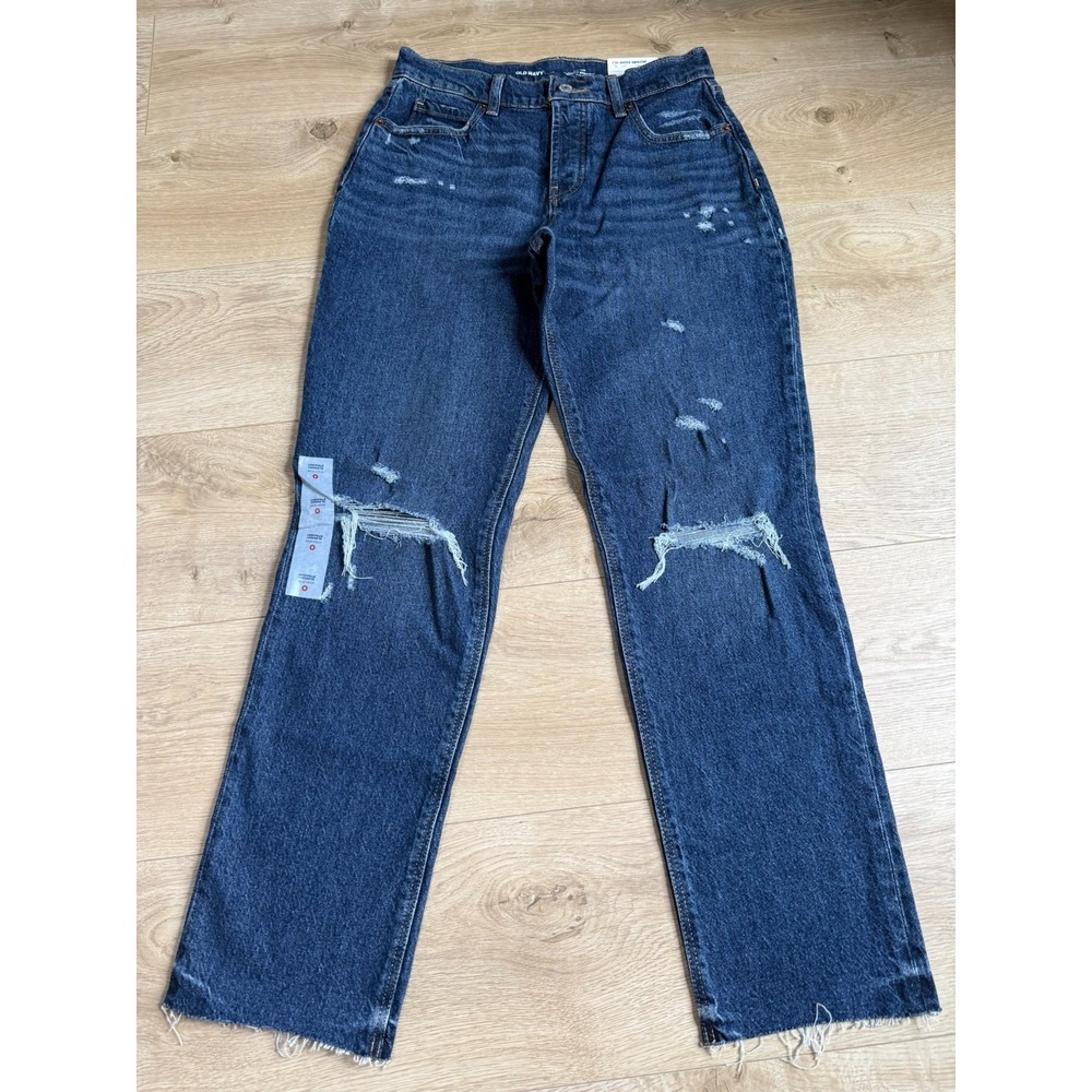 NWT Womens Old Navy high rise slouchy straight secret slim pockets jeans size 0